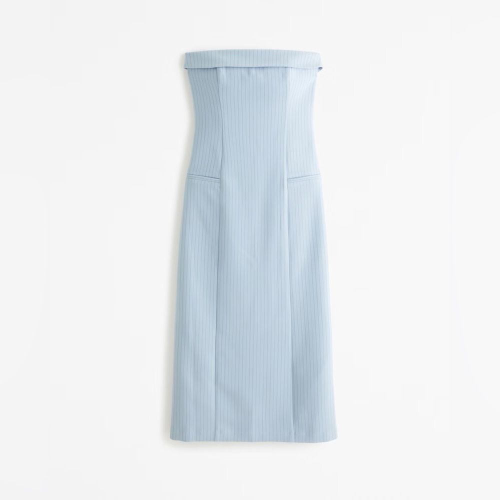 NWT Abercrombie Strapless Tailored Midi Dress Size Tall Small